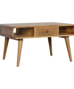 Alternative view of Curved Oak-ish Coffee Table