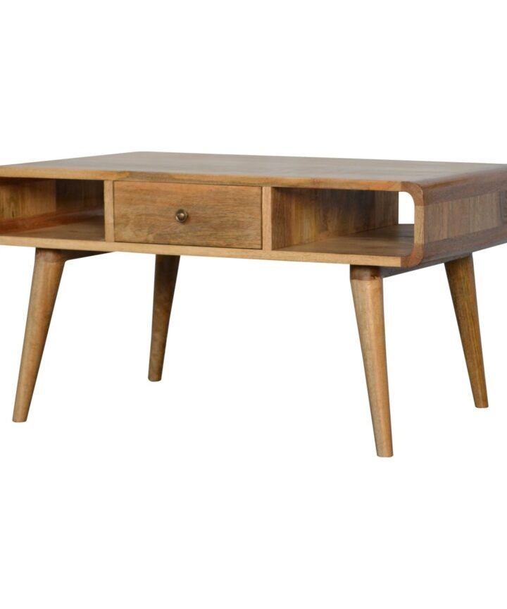 Curved Oak-ish Coffee Table