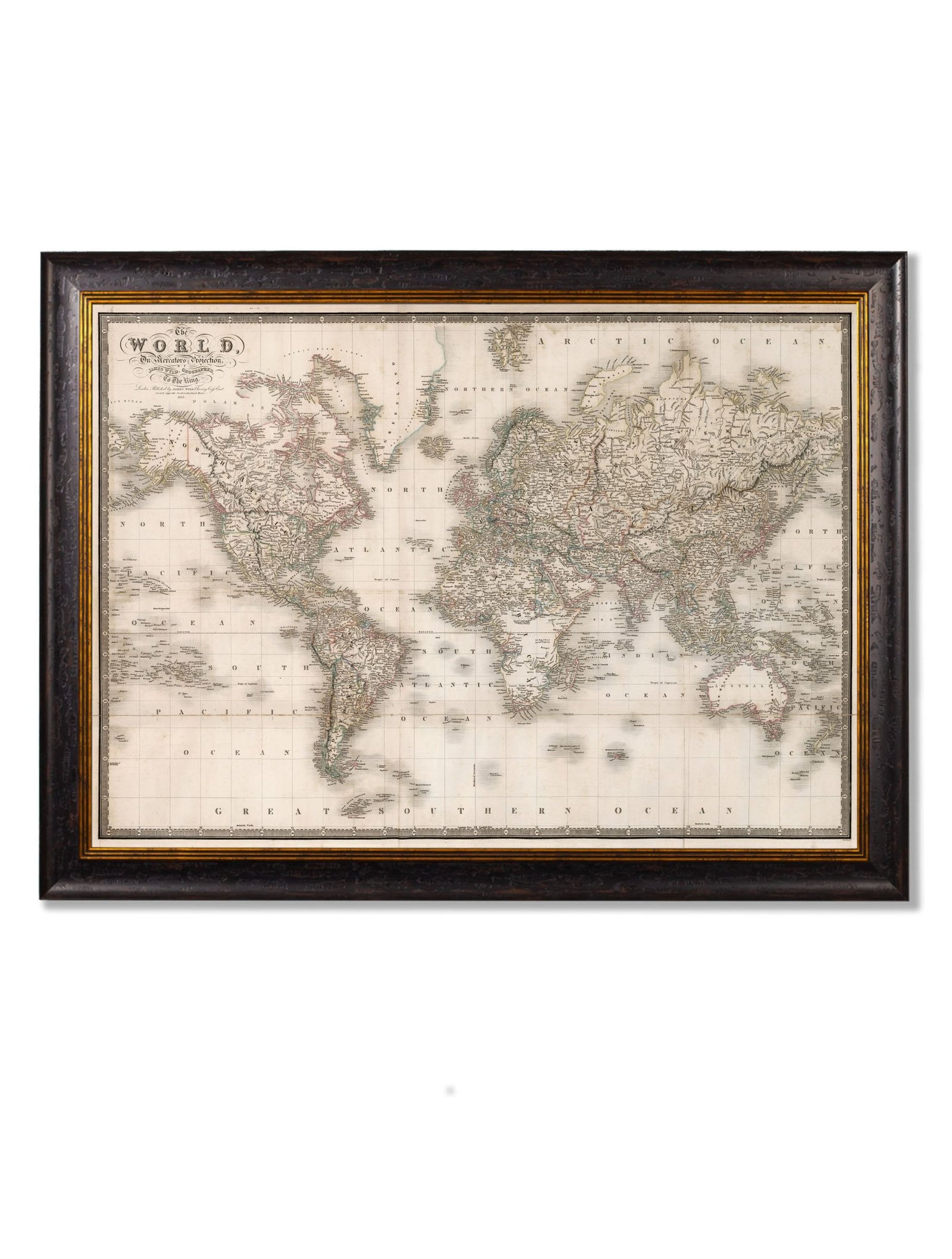 c.1838 Map of The World